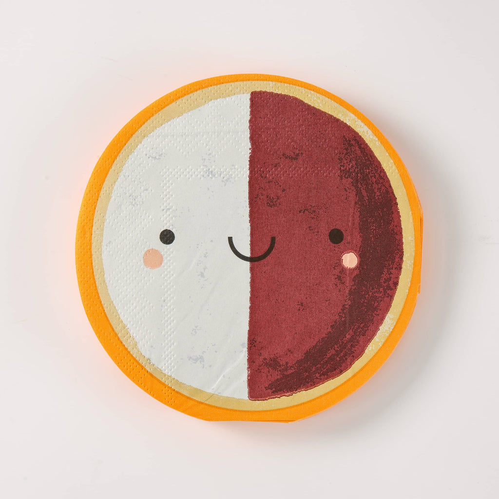 Black and White Cookie Circle Napkins