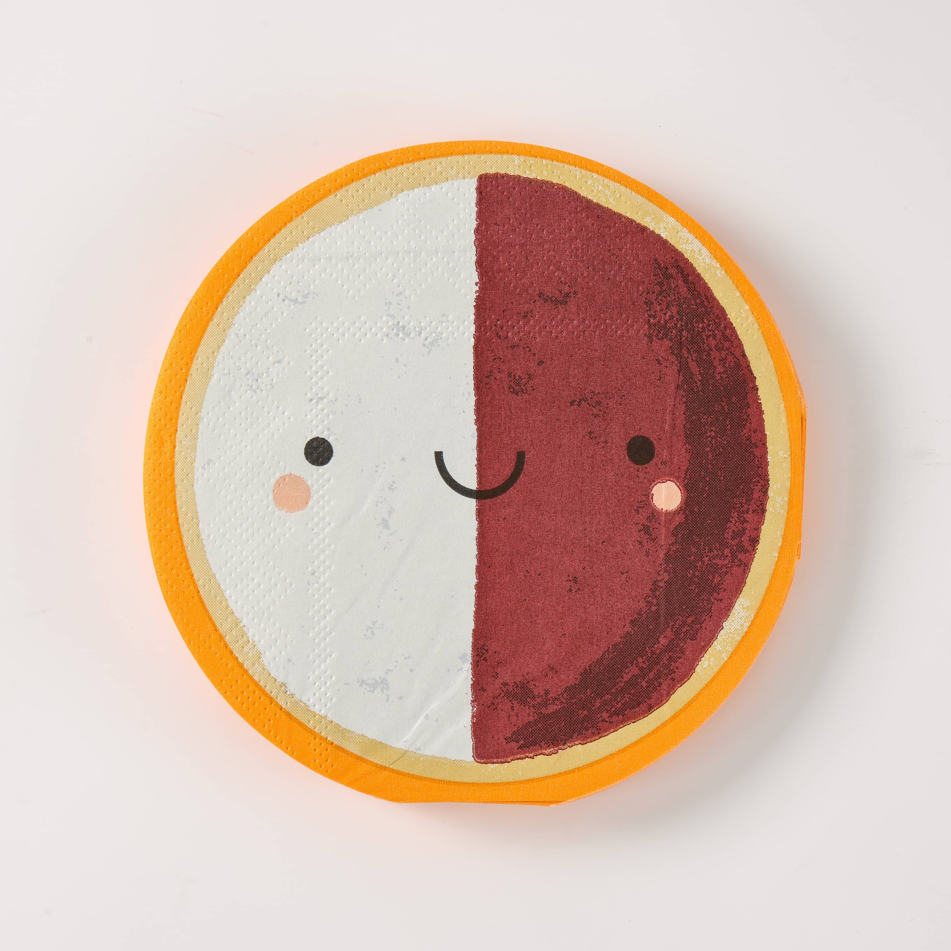 Black and White Cookie Circle Napkins