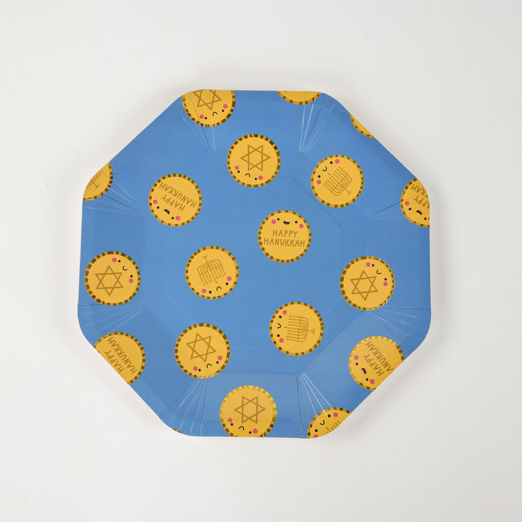 Chocolate Gelt Dinner Plates