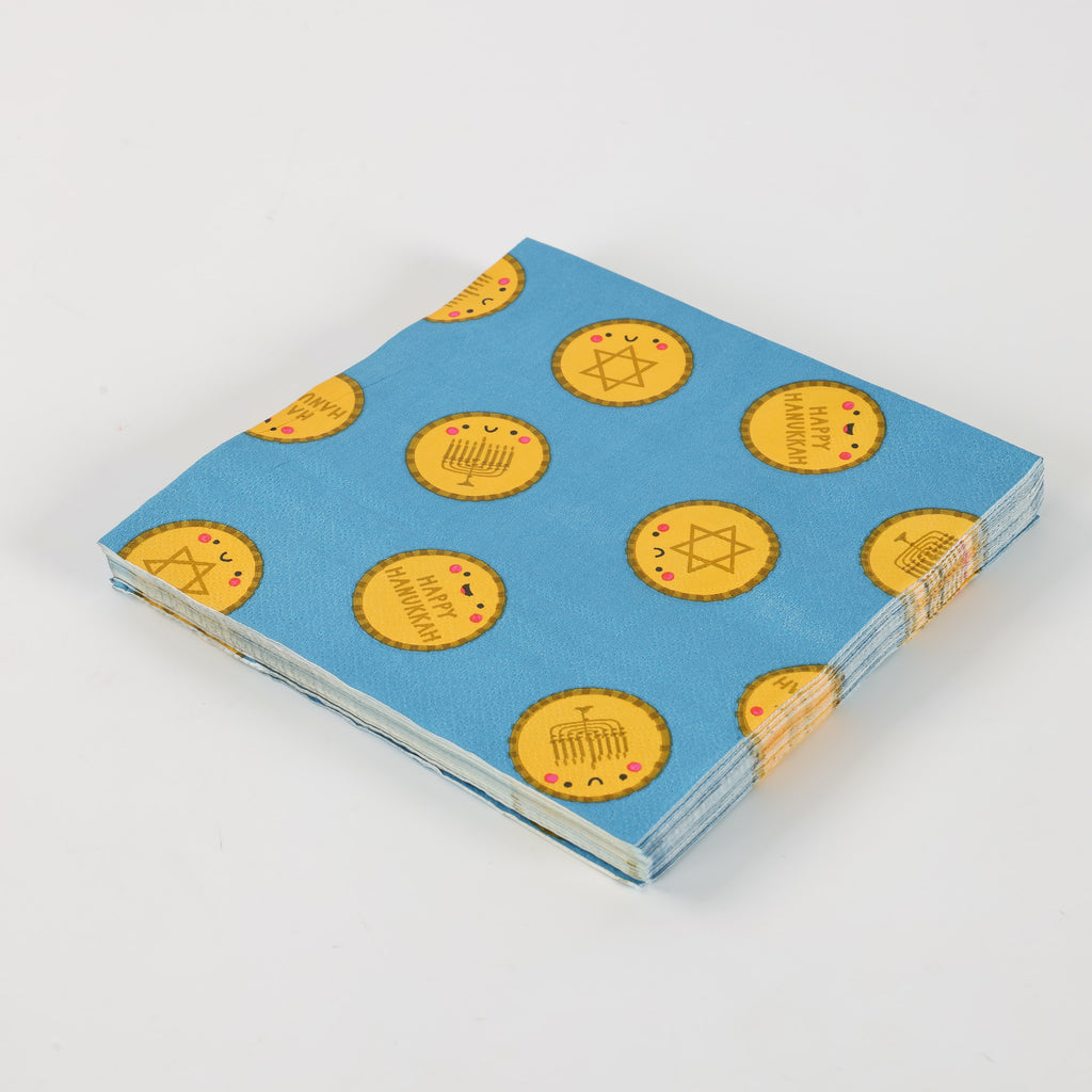 Chocolate Coin Hanukkah Napkins