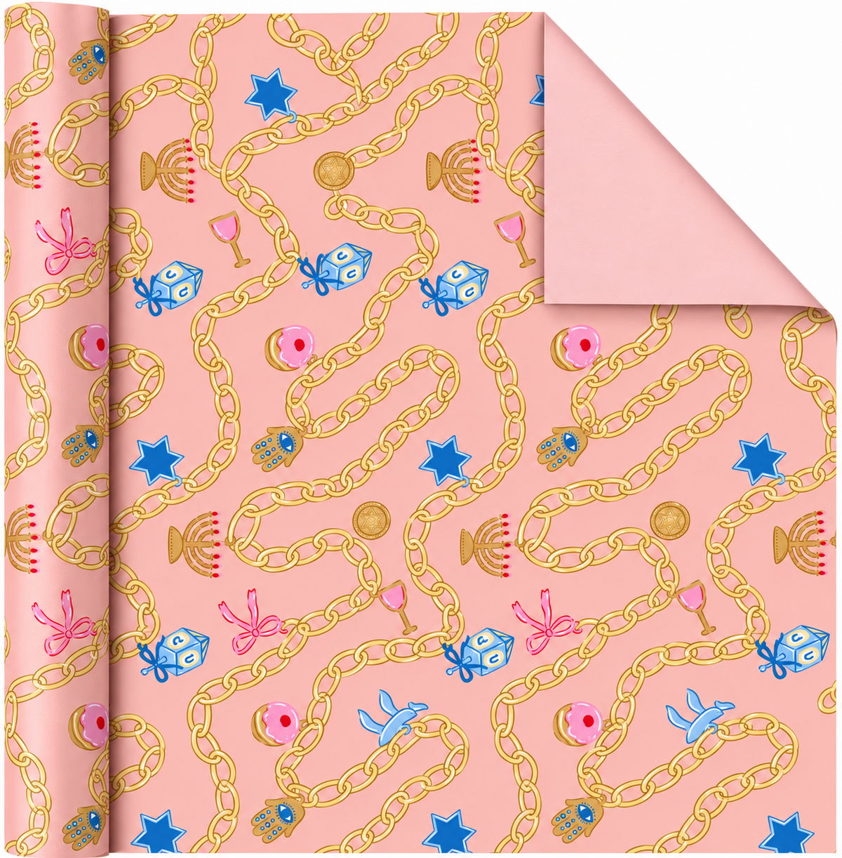 Hanukkah Charm Bracelet Wrapping Paper