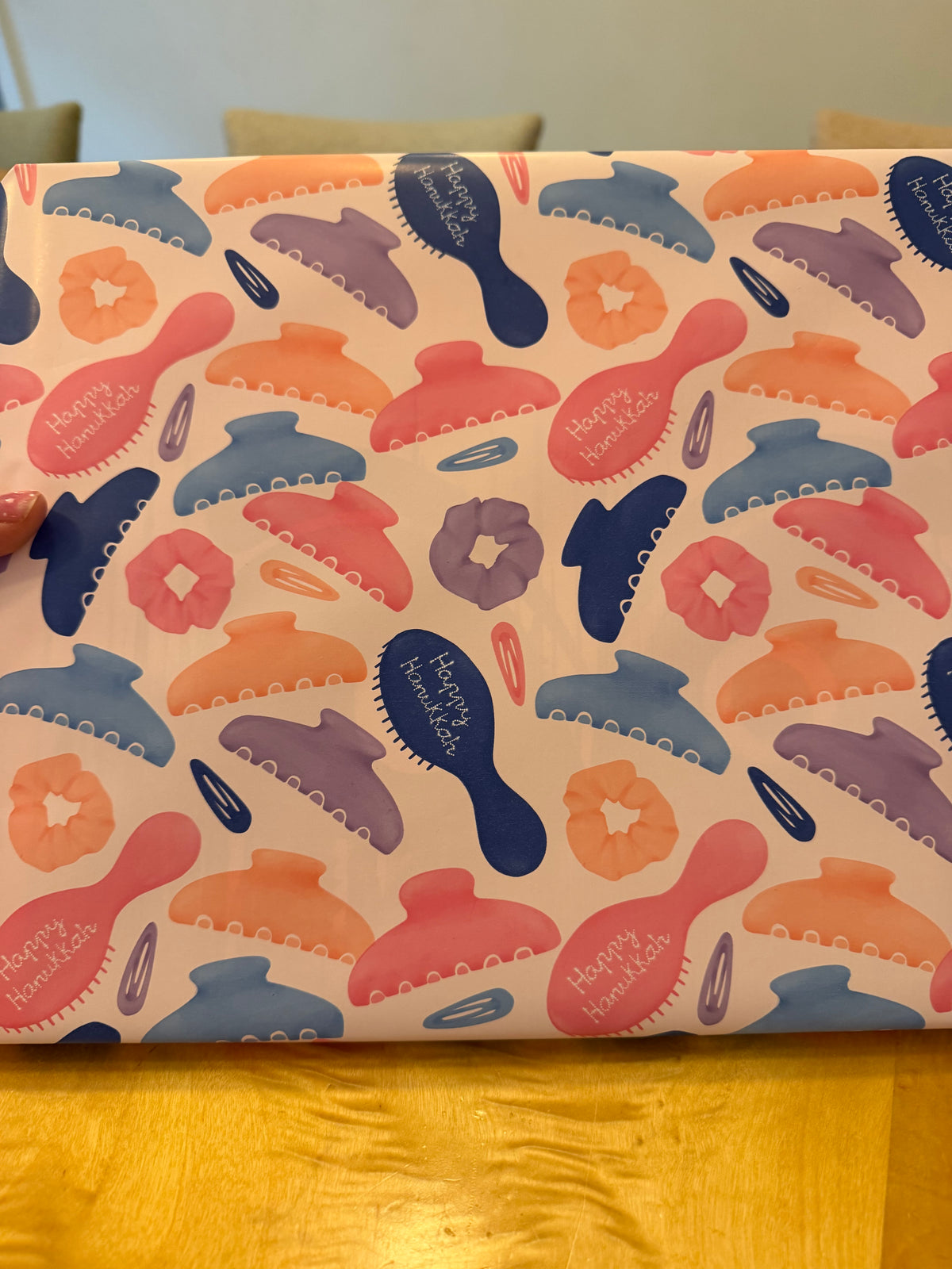 Girly Pop Hanukkah Wrapping Paper
